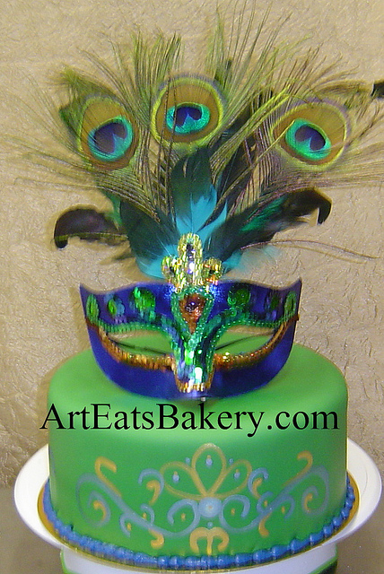 Purple and Gold Mardi Gras Birthday Cake