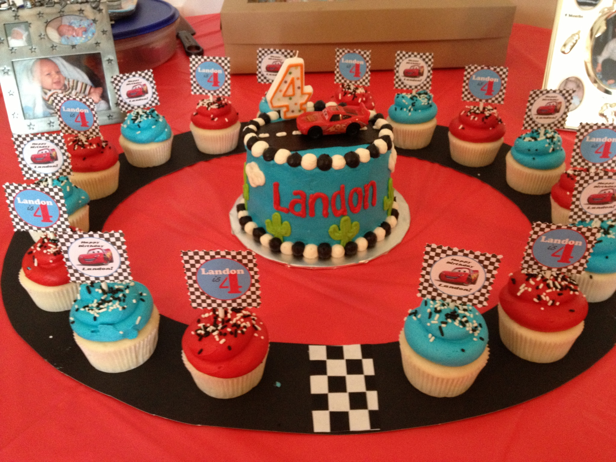 Race Car Cupcake Birthday Cake