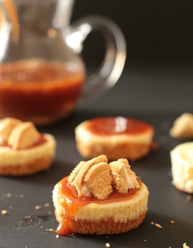 Salted Caramel Mini Cheesecakes