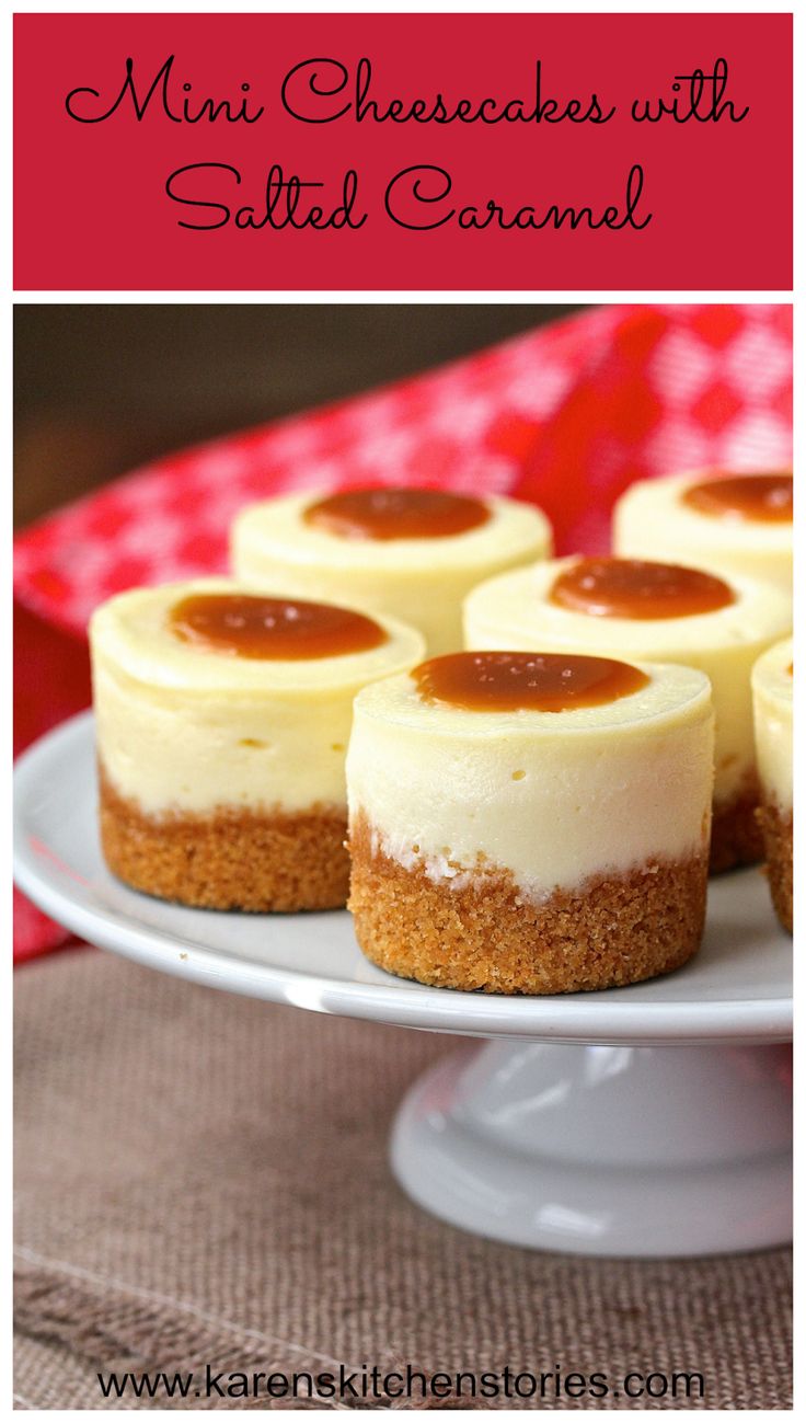 Salted Caramel Mini Cheesecakes