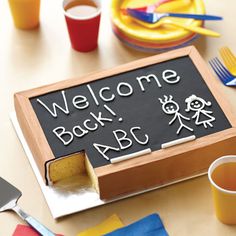 School Chalkboard Cake