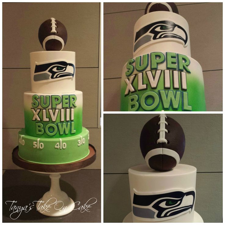 Seattle Seahawks Football Birthday Cake