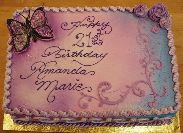 Sheet Cake with Butterflies