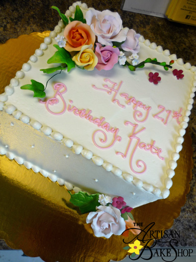 Square Bridal Shower Cakes