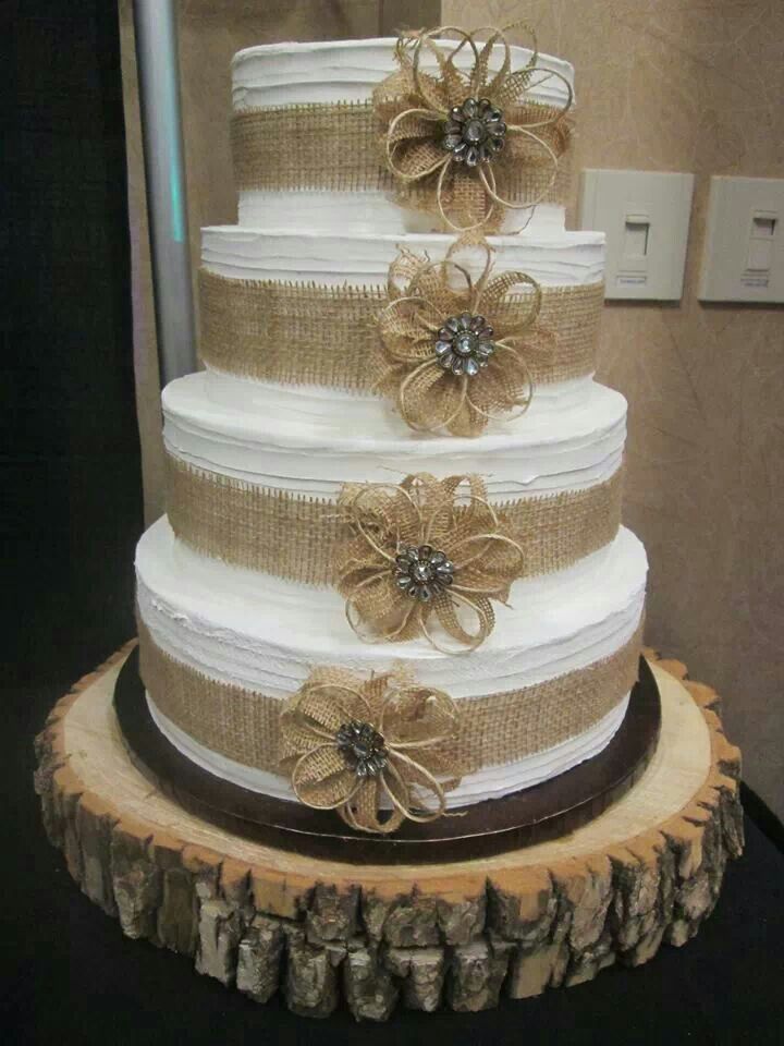 8 Photos of Burlap Square Cakes