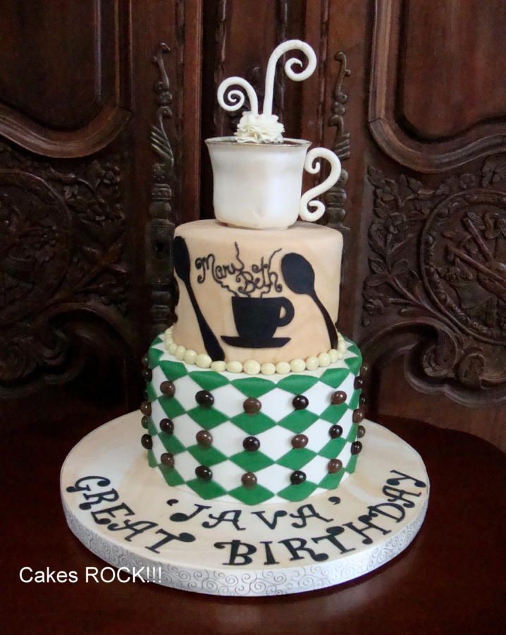 Starbucks Themed Birthday Cake