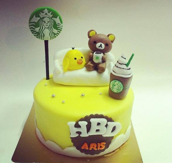 Starbucks Themed Birthday Cake