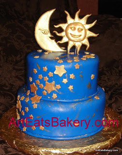 Sun and Moon Wedding Cake