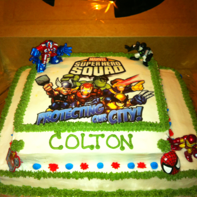 Super Hero Squad Birthday Cake