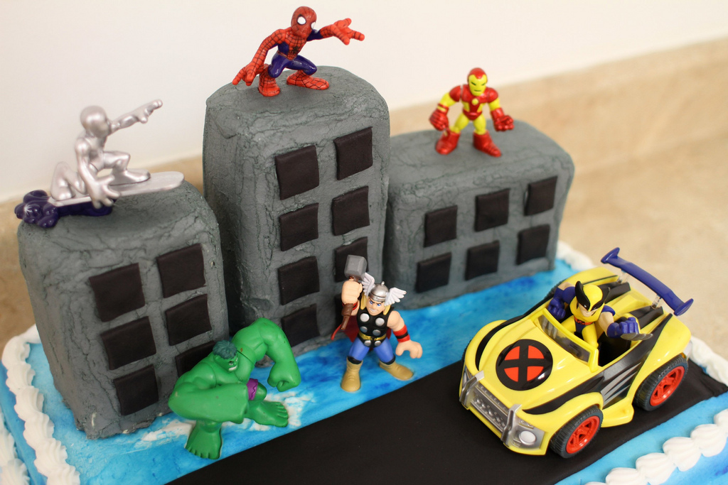 Super Hero Squad Birthday Cake