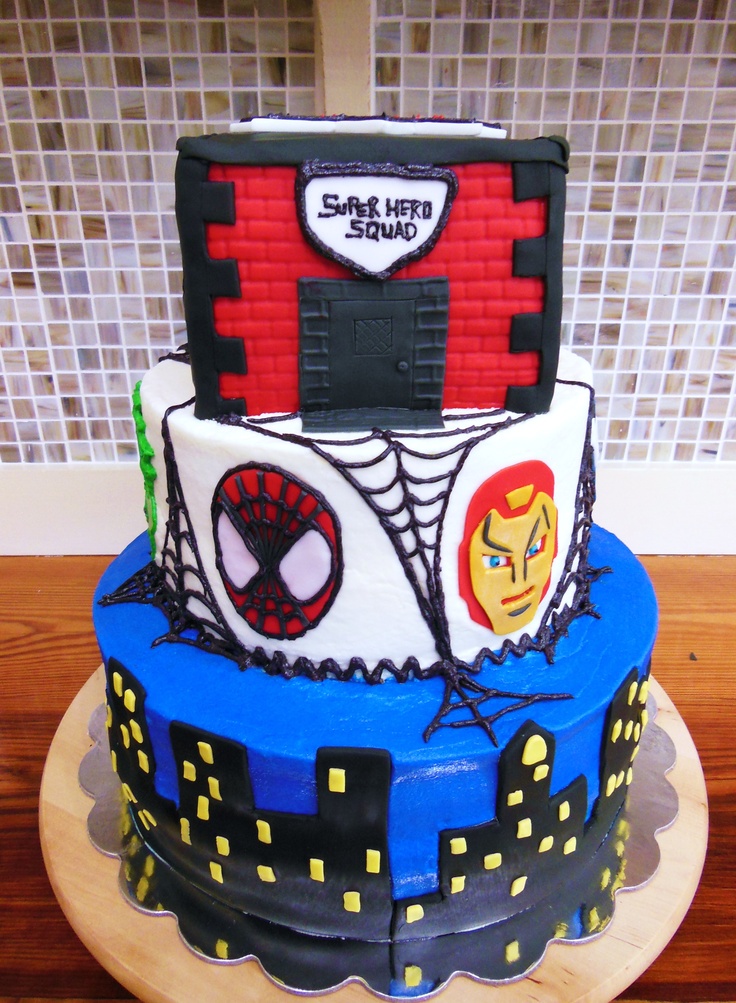 Super Hero Squad Cake