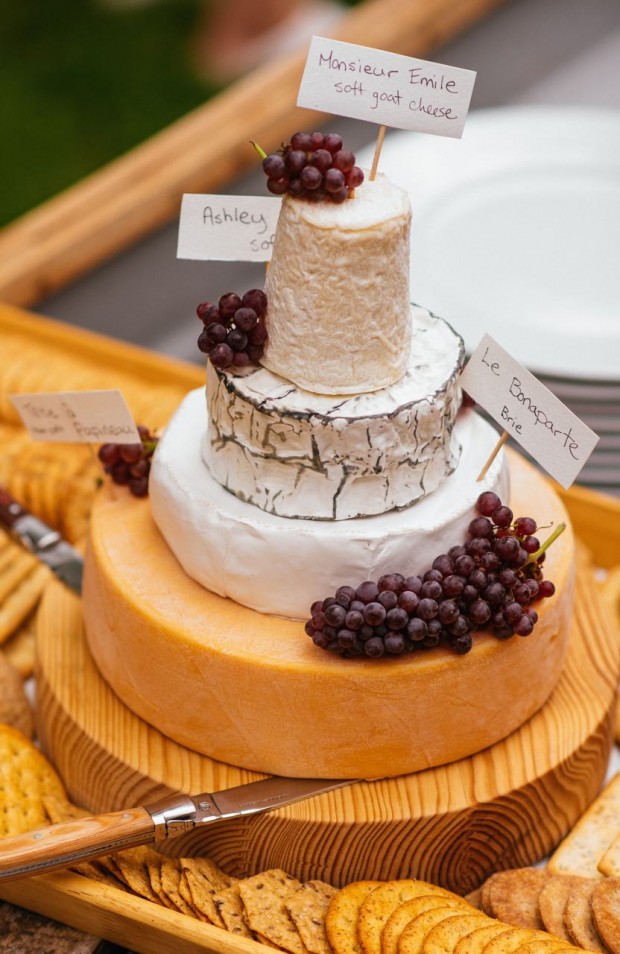 Tiered Wedding Cake Cheese Wheels