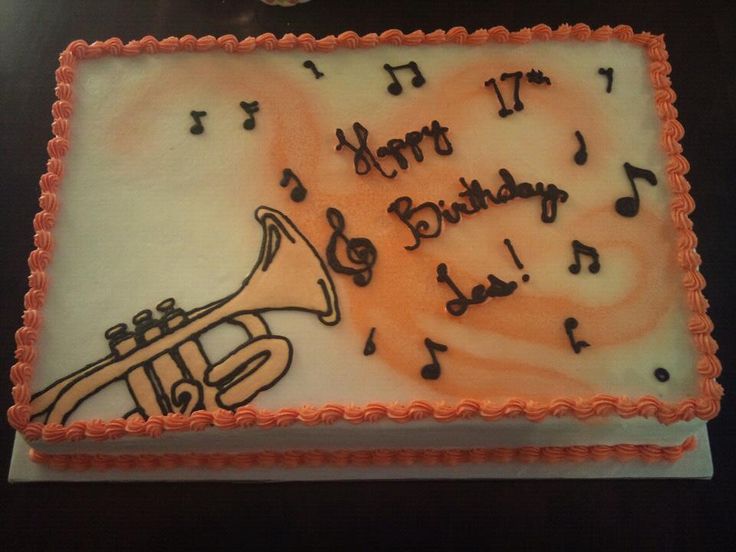 Trumpet Birthday Cake