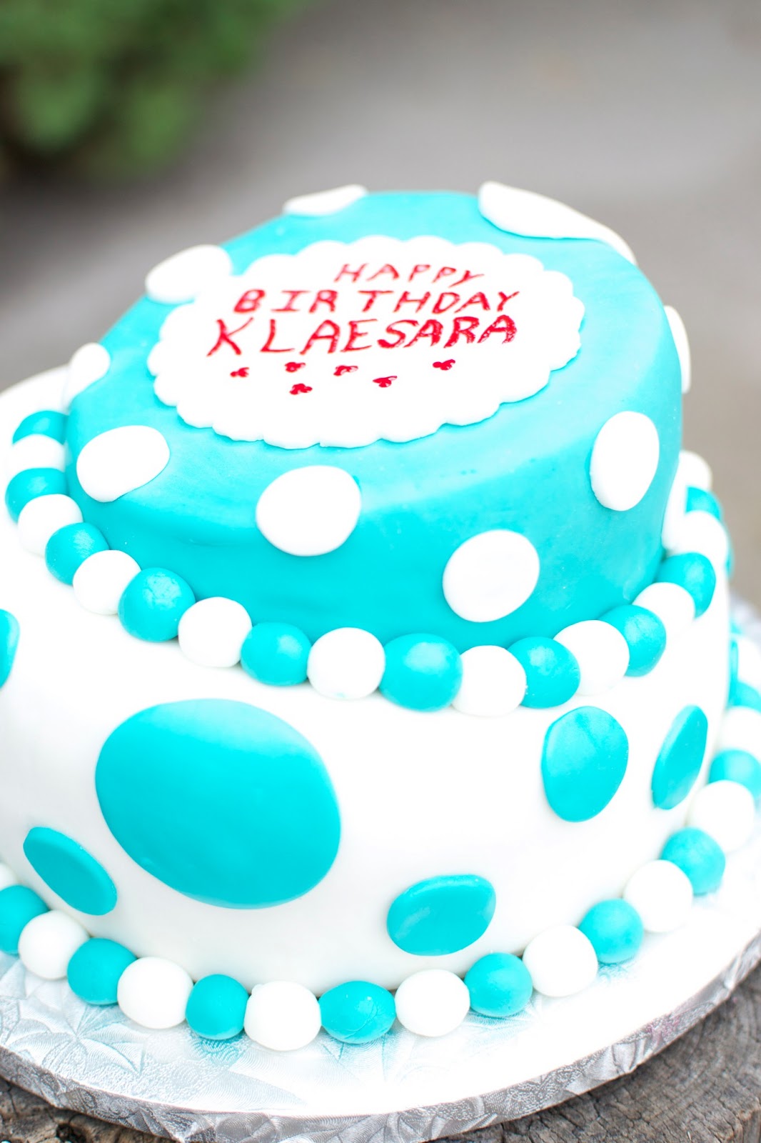 Turquoise Birthday Cake