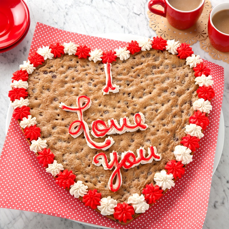 Valentine's Heart Cookie Cake