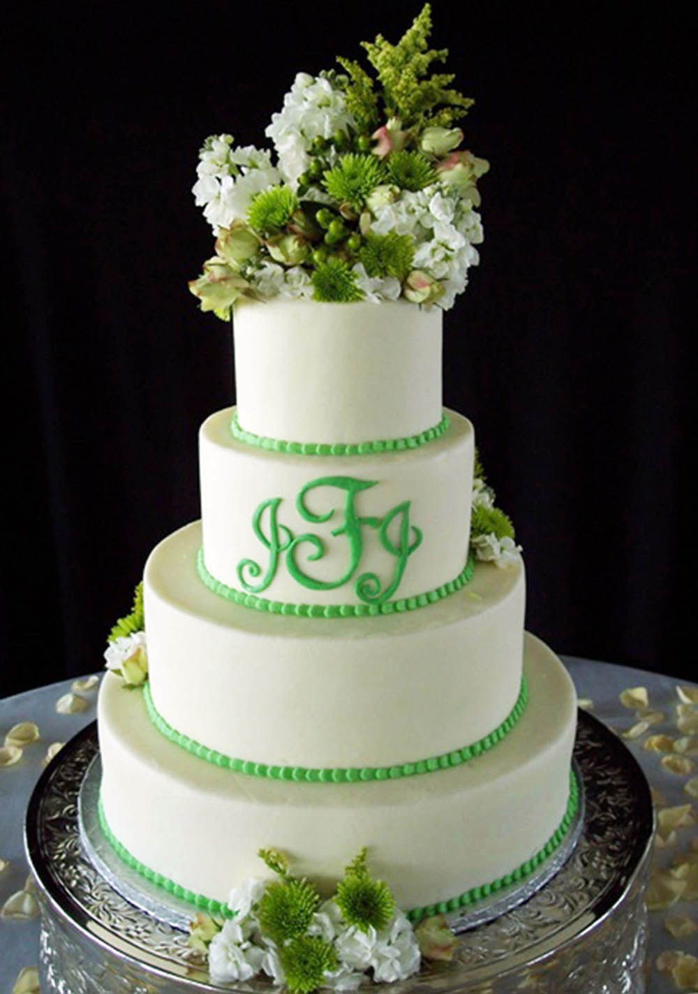 Wedding Cake with Green