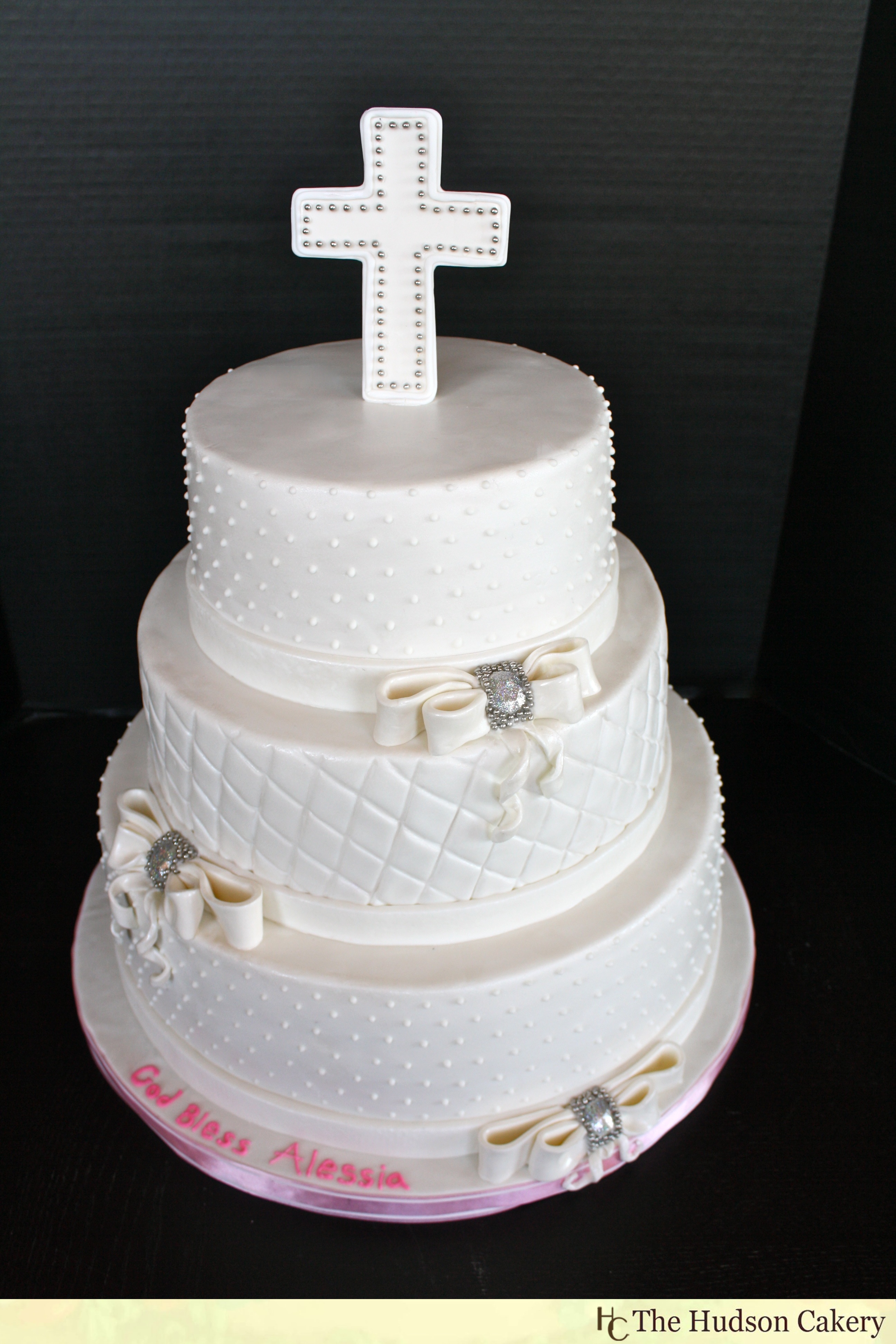 White Communion Cake