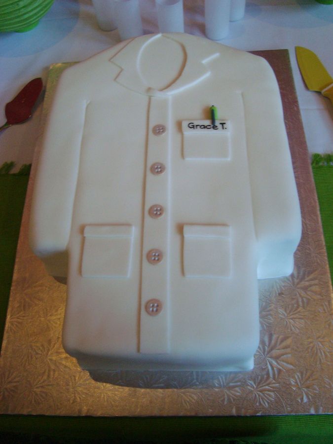 White Lab Coat Cake