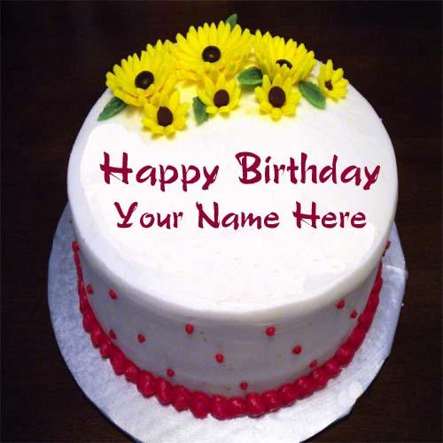 Write Name On Happy Birthday Cake