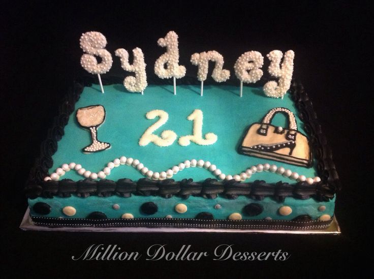 21st Birthday Sheet Cake