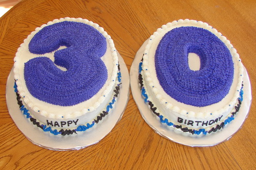 10 Photos of Blue White 30th Birthday Cakes