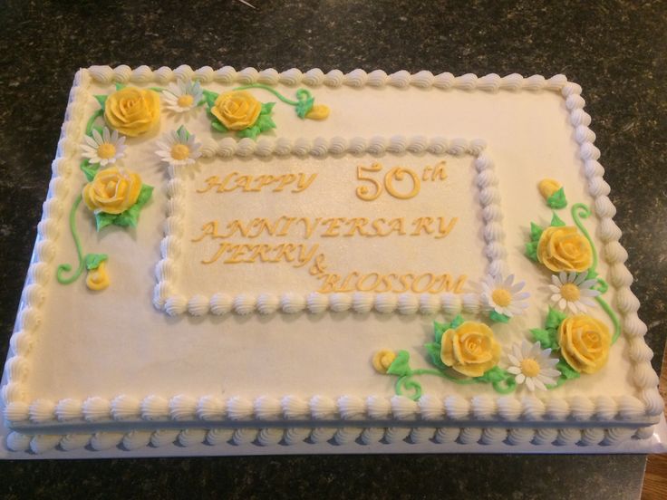 50th Anniversary Sheet Cake Ideas