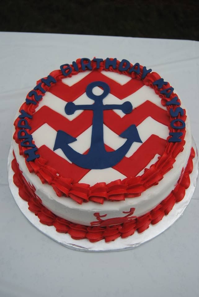 Anchor Birthday Cake