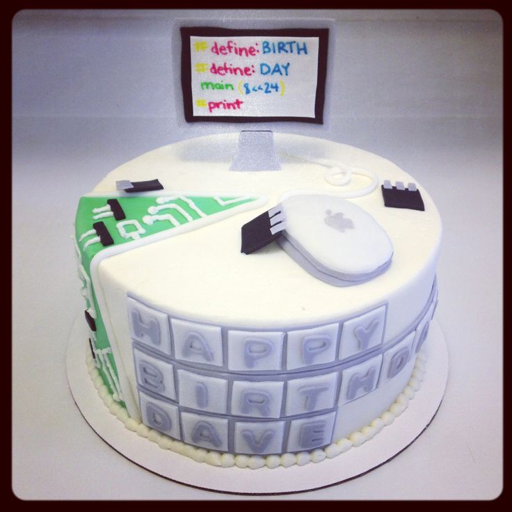 Apple Computer Birthday Cake