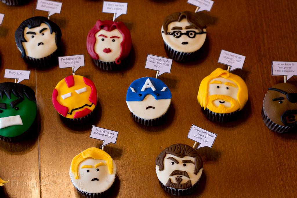 Avengers Birthday Cake Cupcakes