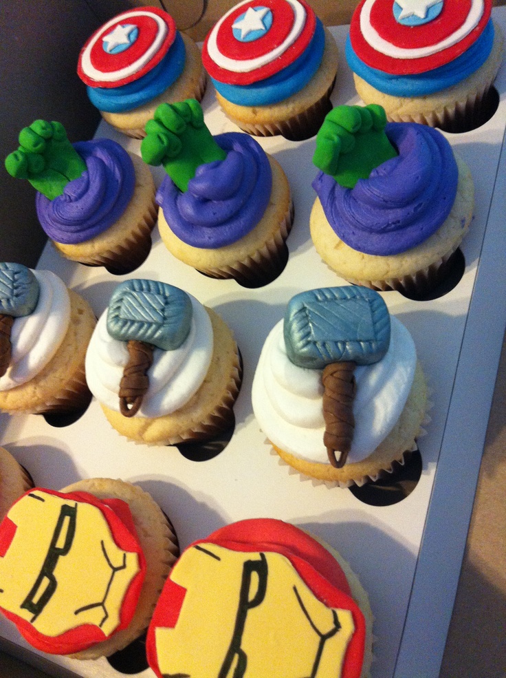 Avengers Birthday Cupcakes