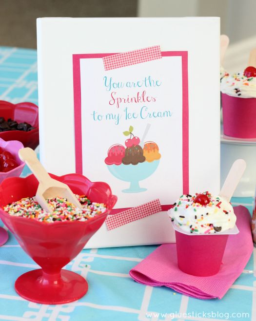 Bar Ice Cream Sundae Printables