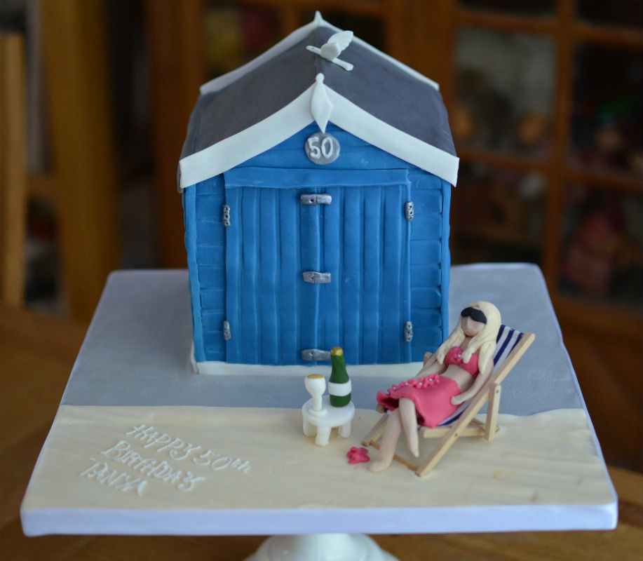 Beach Hut Birthday Cake