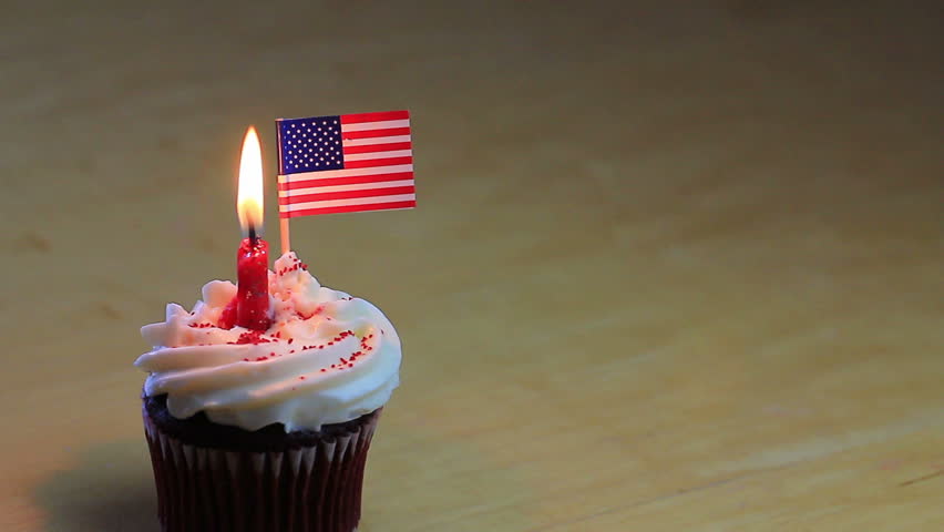 Birthday Cupcake with Candle