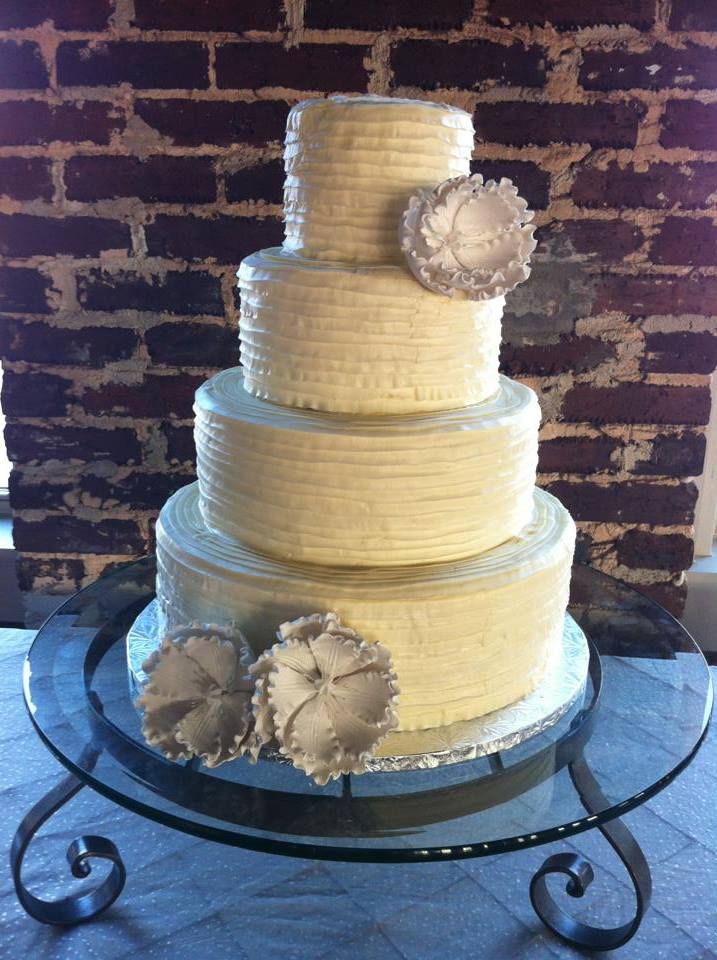 13 Photos of Wedding Cakes Buttercream With Ribbon