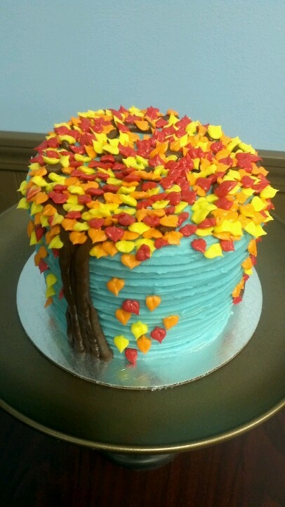 Cake with Fall Colors