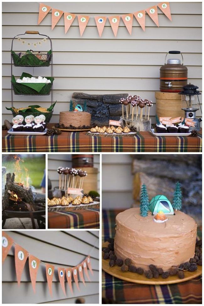 11 Photos of Camping Party Ideas For Boys Birthday Cakes