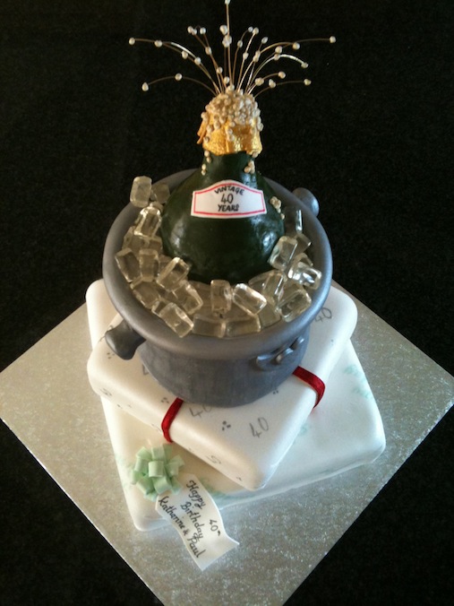 Champagne Birthday Cake