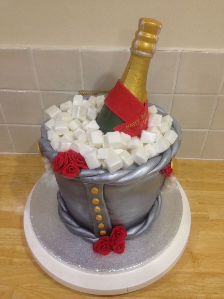 Champagne Birthday Cake