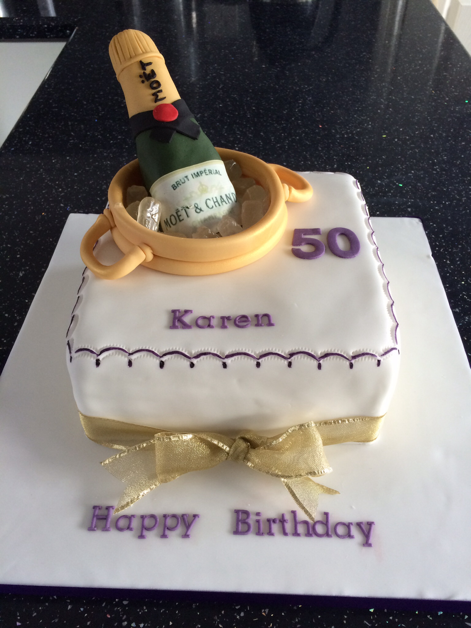 Champagne Bottle Birthday Cake