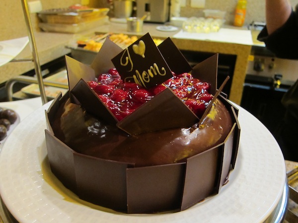 Chocolate Strawberries On Top of Cake