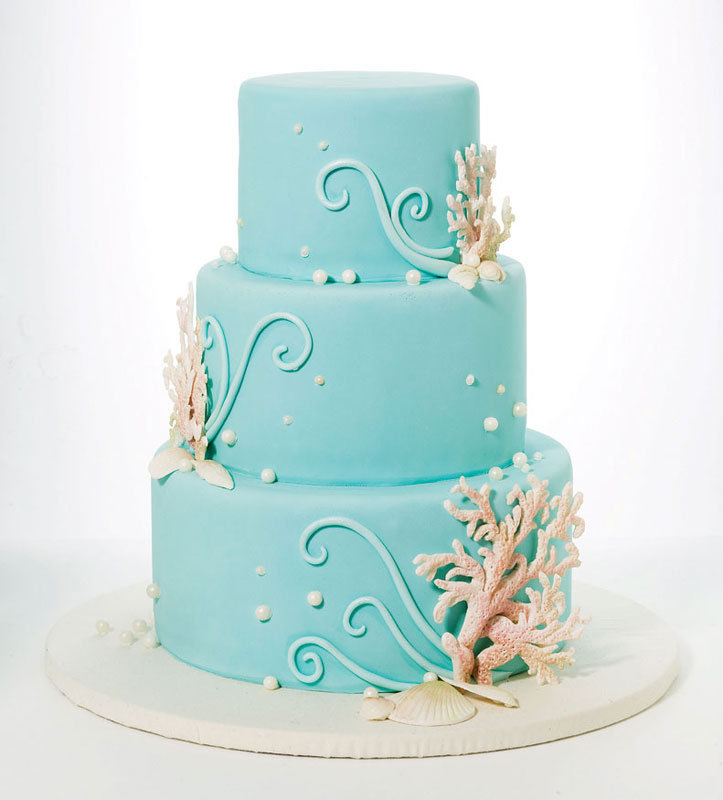 12 Turquoise Beach Wedding Cakes Photo Turquoise Beach Wedding