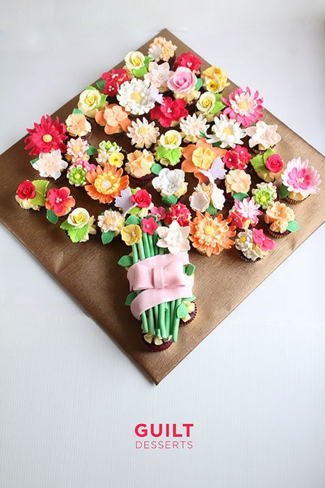 Cupcake Flower Bouquet Cake