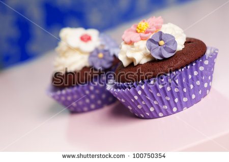 Cupcakes with Whipped Cream Topping