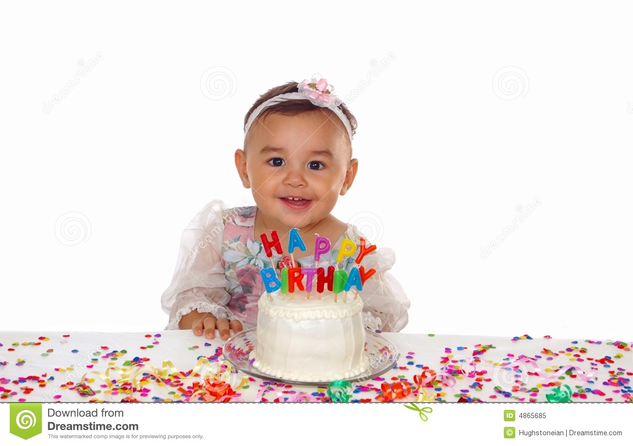 Cute Baby Girl Birthday Cake