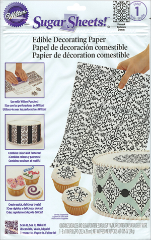 Damask Sugar Sheets Edible Decorating Paper