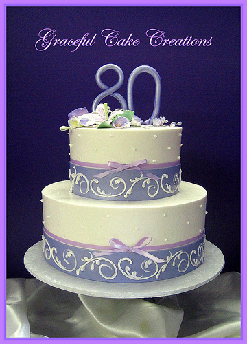 Elegant 80th Birthday Cakes