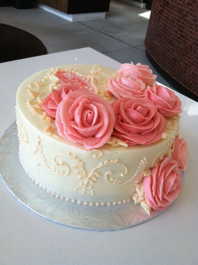 Elegant Birthday Cakes with Buttercream Roses