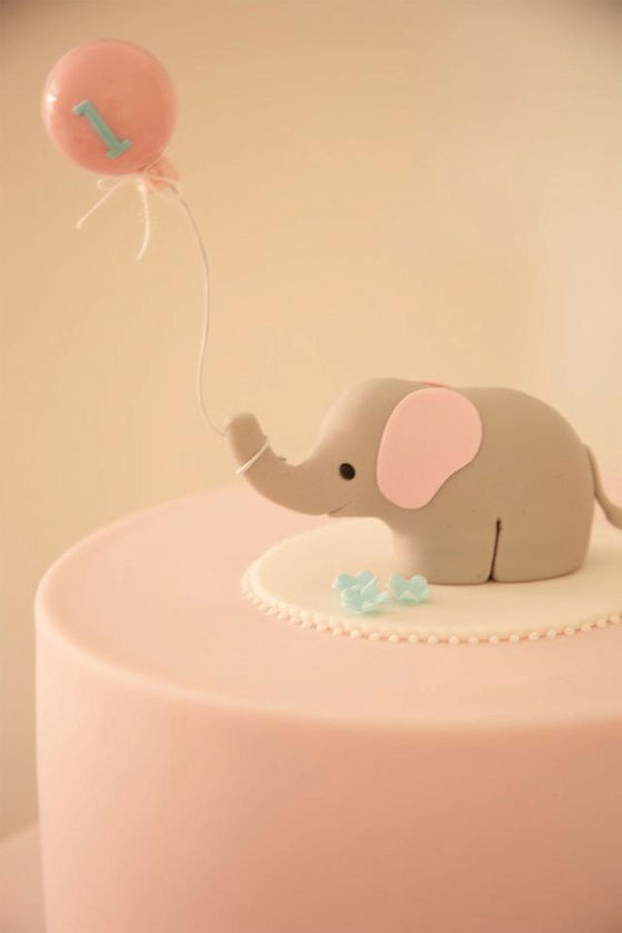 Elephant Birthday Party Cake