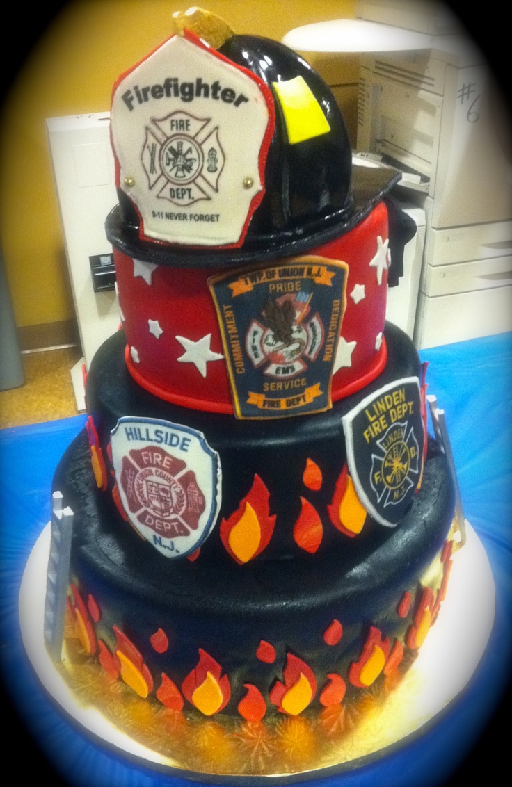 EMT Firefighter Graduation Cake