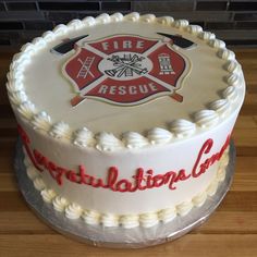 Fire Academy Graduation Cake